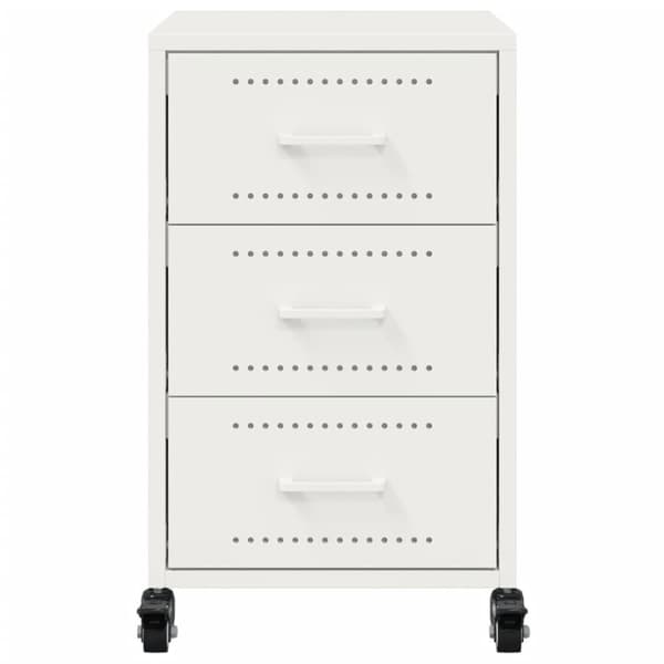vidaXL sengebord 36x39x59 cm stål hvid