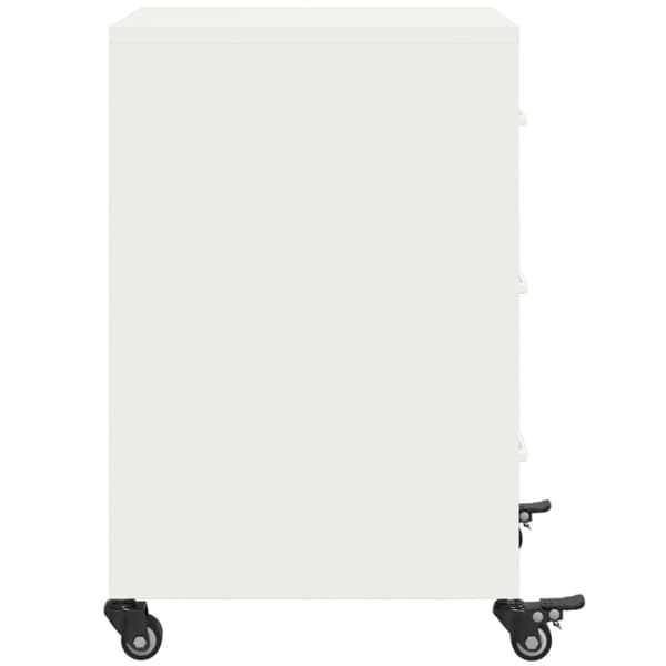 vidaXL sengebord 36x39x59 cm stål hvid