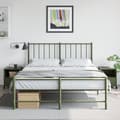 Miniatyrbillede 4 af 11: vidaXL sengeborde 2 stk. 36x39x43,5 cm stål olivengrøn