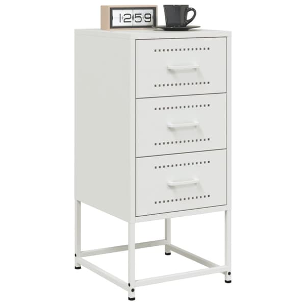 vidaXL sengeborde 2 stk. 36x39x78 cm stål hvid