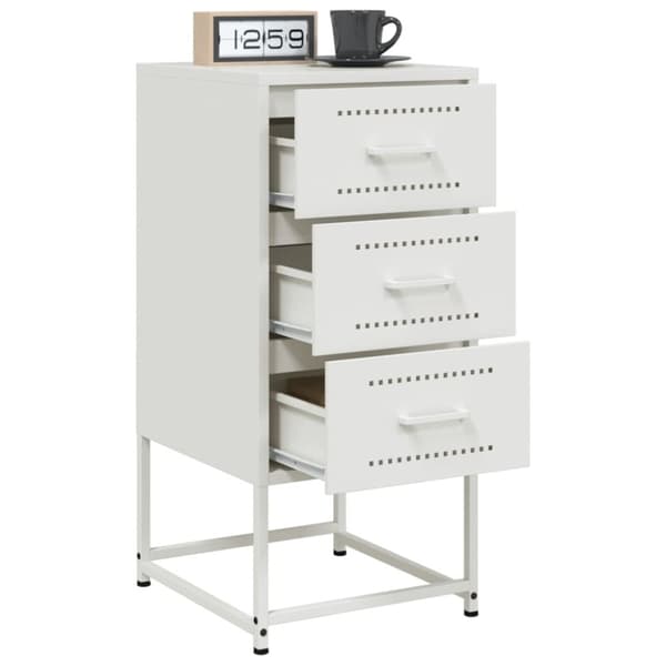 vidaXL sengeborde 2 stk. 36x39x78 cm stål hvid