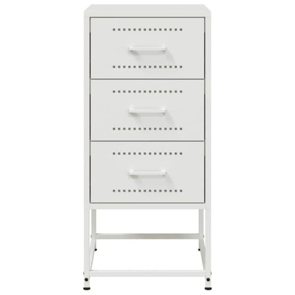 vidaXL sengeborde 2 stk. 36x39x78 cm stål hvid