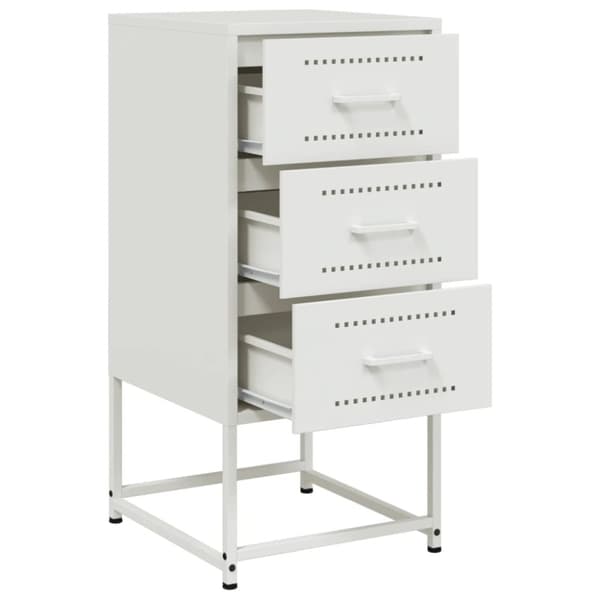 vidaXL sengeborde 2 stk. 36x39x78 cm stål hvid