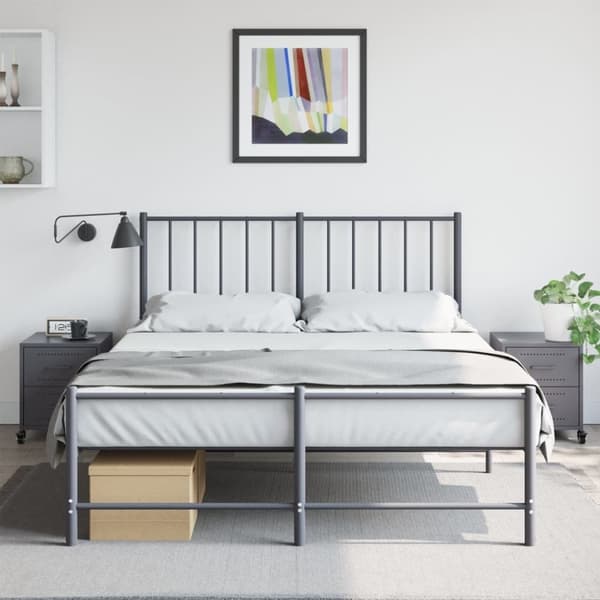 vidaXL sengeborde 2 stk. 36x39x43,5 cm stål antracitgrå