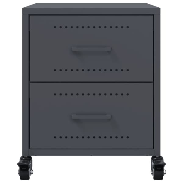 vidaXL sengeborde 2 stk. 36x39x43,5 cm stål antracitgrå