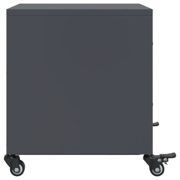vidaXL sengeborde 2 stk. 36x39x43,5 cm stål antracitgrå