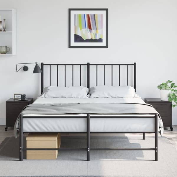 vidaXL sengeborde 2 stk. 36x39x43,5 cm stål sort