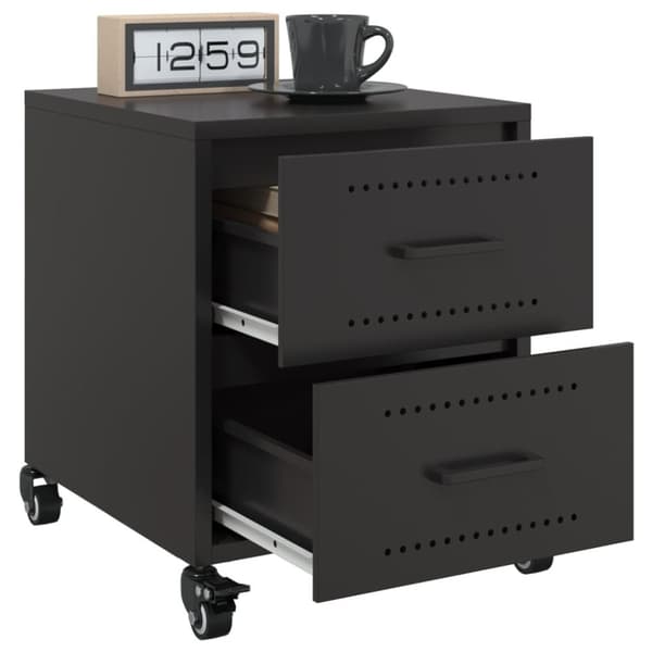 vidaXL sengeborde 2 stk. 36x39x43,5 cm stål sort