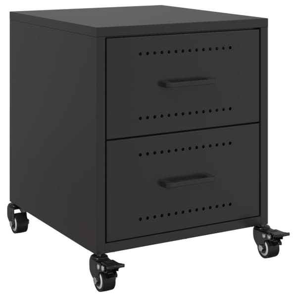 vidaXL sengeborde 2 stk. 36x39x43,5 cm stål sort