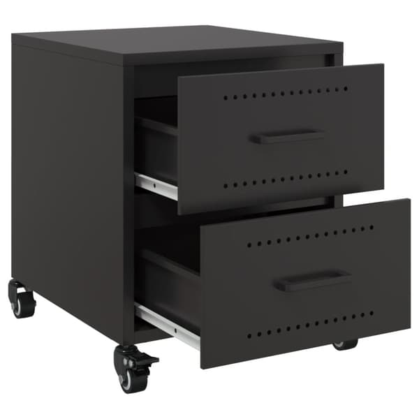 vidaXL sengeborde 2 stk. 36x39x43,5 cm stål sort