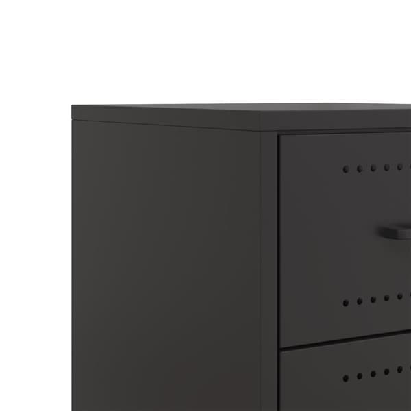 vidaXL sengeborde 2 stk. 36x39x43,5 cm stål sort
