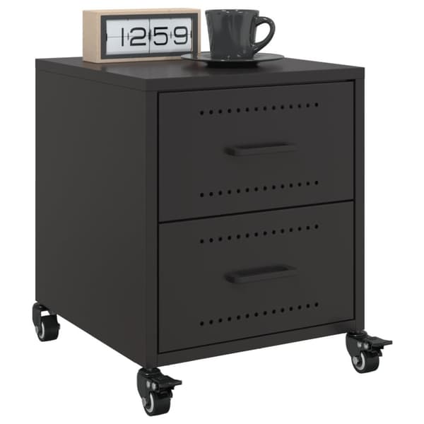 vidaXL sengeborde 2 stk. 36x39x43,5 cm stål sort