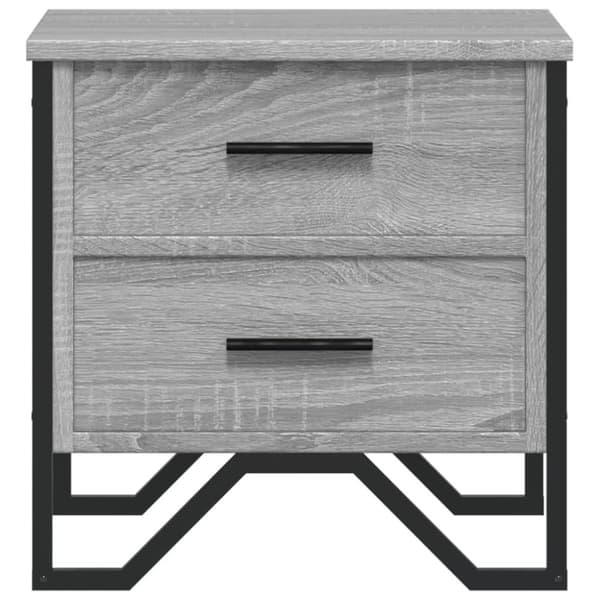 vidaXL sengebord 40x41x40 cm konstrueret træ grå sonoma-eg