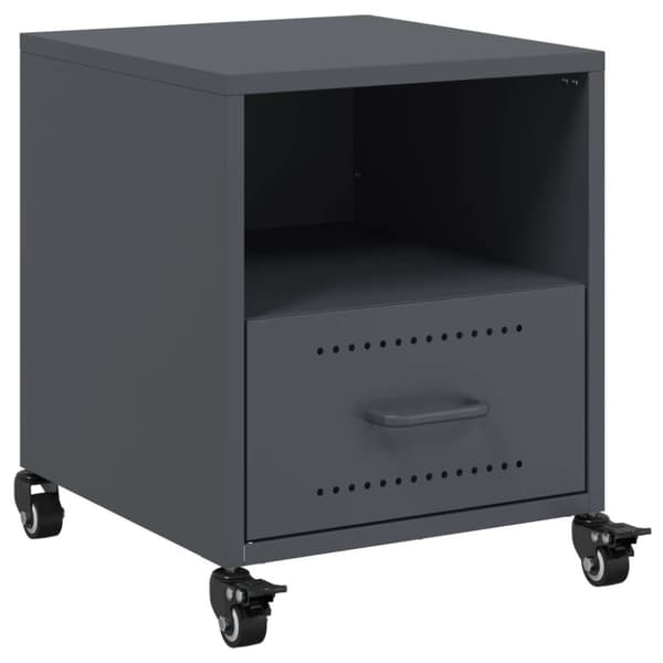 vidaXL Nattbord antrasitt 36x39x43,5 cm stål