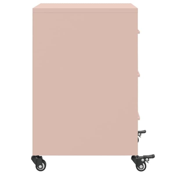 vidaXL Sängbord rosa 36x39x59 cm stål