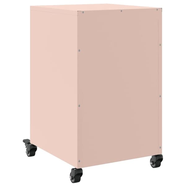 vidaXL Sängbord rosa 36x39x59 cm stål