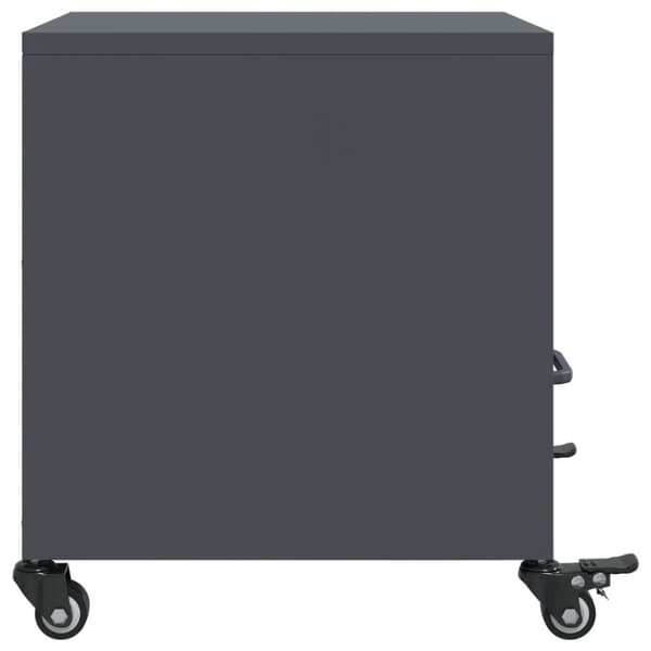 vidaXL Sängbord 2 st antracit 36x39x43,5 cm stål