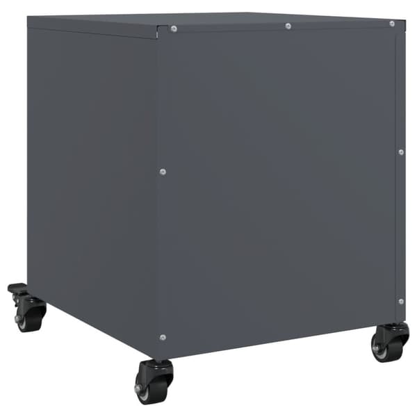 vidaXL Sängbord 2 st antracit 36x39x43,5 cm stål