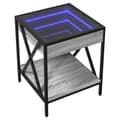 Miniatyrbilde 4 av 11: vidaXL Salongbord med Infinity LED grå sonoma 40x40x49 cm