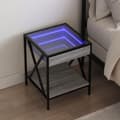 Miniatyrbilde 2 av 11: vidaXL Salongbord med Infinity LED grå sonoma 40x40x49 cm