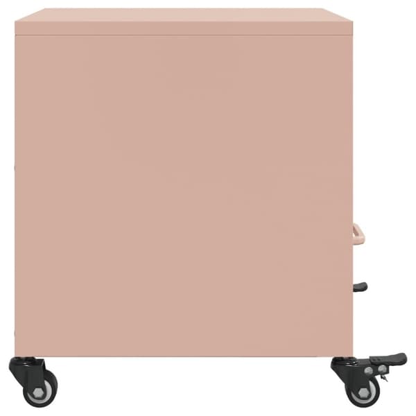 vidaXL Nattbord 2 stk rosa 36x39x43,5 cm stål