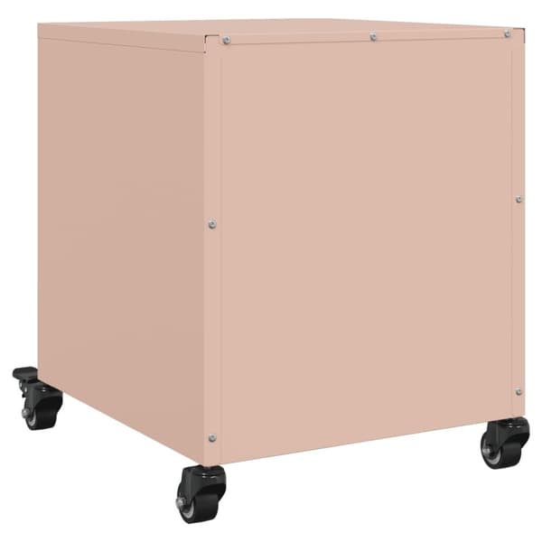 vidaXL Nattbord 2 stk rosa 36x39x43,5 cm stål