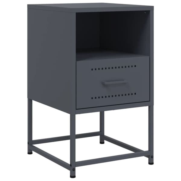 vidaXL Nattbord antrasitt 36x39x60,5 cm stål