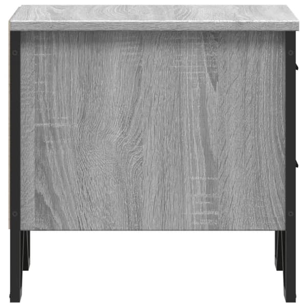 vidaXL sengeborde 2 stk. 40x41x40 cm konstrueret træ grå sonoma-eg