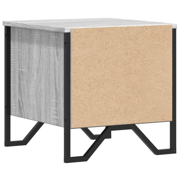 vidaXL sengeborde 2 stk. 40x41x40 cm konstrueret træ grå sonoma-eg