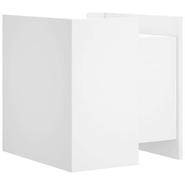vidaXL sengebord 45x50x50 cm konstrueret træ hvid