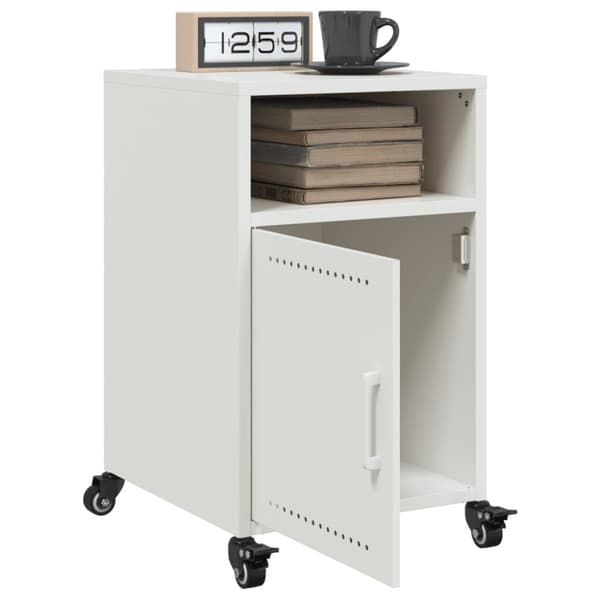 vidaXL sengeborde 2 stk. 36x39x59 cm stål hvid