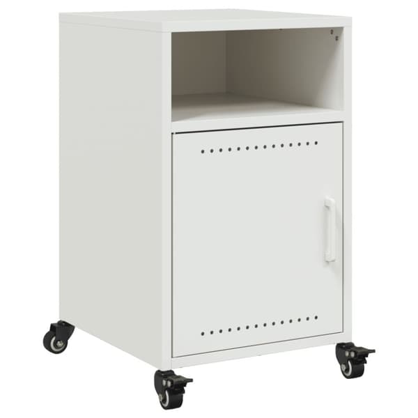 vidaXL sengeborde 2 stk. 36x39x59 cm stål hvid