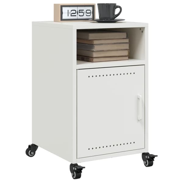 vidaXL sengeborde 2 stk. 36x39x59 cm stål hvid