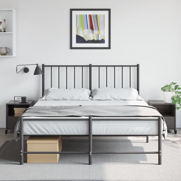 vidaXL sengeborde 2 stk. 36x39x43,5 cm stål sort