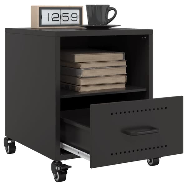 vidaXL sengeborde 2 stk. 36x39x43,5 cm stål sort