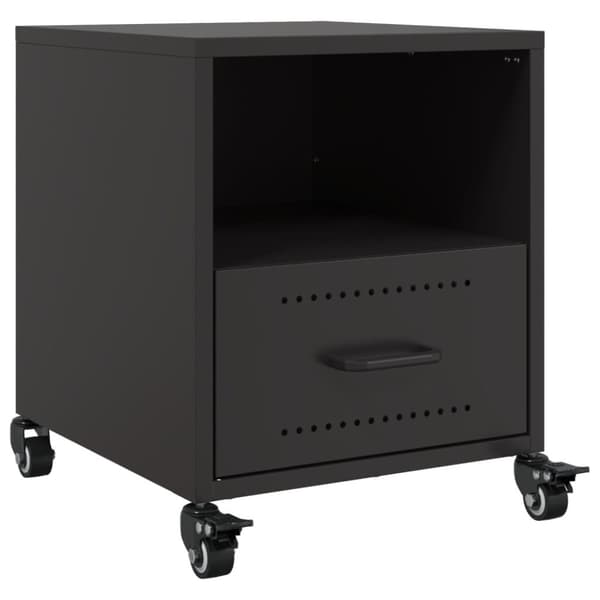 vidaXL sengeborde 2 stk. 36x39x43,5 cm stål sort