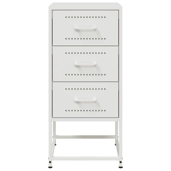vidaXL sengebord 36x39x78 cm stål hvid
