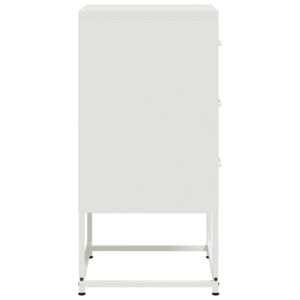 vidaXL sengebord 36x39x78 cm stål hvid