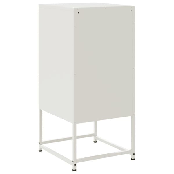 vidaXL sengebord 36x39x78 cm stål hvid