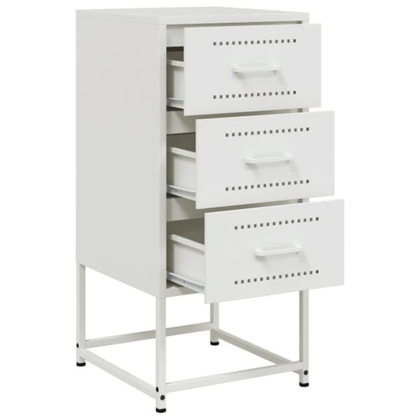 vidaXL sengebord 36x39x78 cm stål hvid