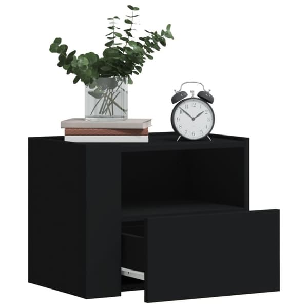 vidaXL Seinäkiinnitettävät yöpöydät 2 kpl valkoinen 45x30x35 cm