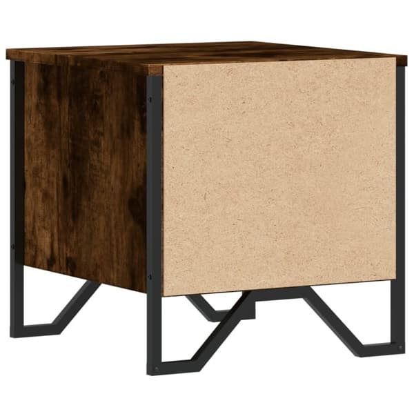 vidaXL Sängbord 2 st rökfärgad ek 40x41x40 cm konstruerat trä
