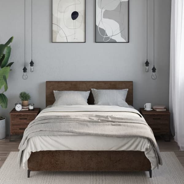 vidaXL Nattbord 2 stk brun eik 40x41x40 cm konstruert tre