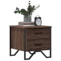 Miniatyrbilde 5 av 11: vidaXL Nattbord 2 stk brun eik 40x41x40 cm konstruert tre