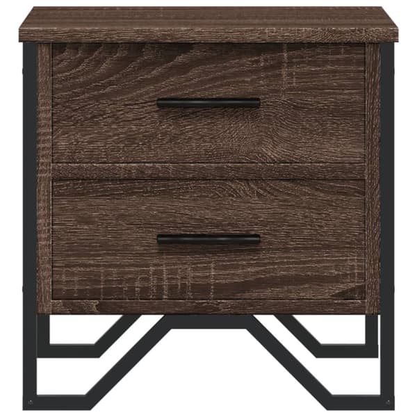 vidaXL Nattbord 2 stk brun eik 40x41x40 cm konstruert tre