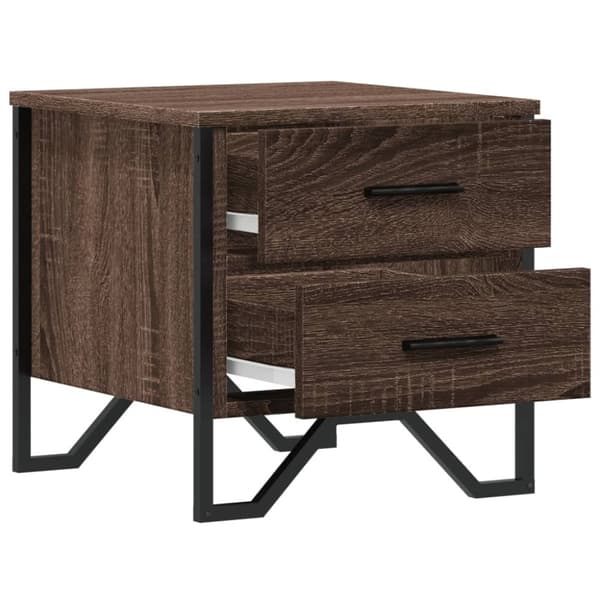 vidaXL Nattbord 2 stk brun eik 40x41x40 cm konstruert tre