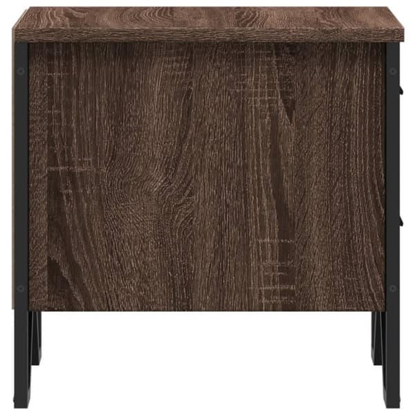 vidaXL Nattbord 2 stk brun eik 40x41x40 cm konstruert tre