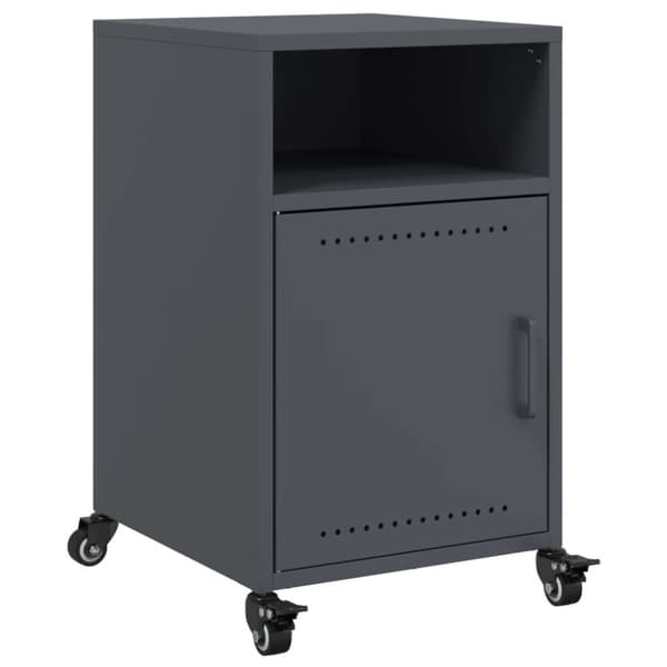 vidaXL sengebord 36x39x59 cm stål antracitgrå
