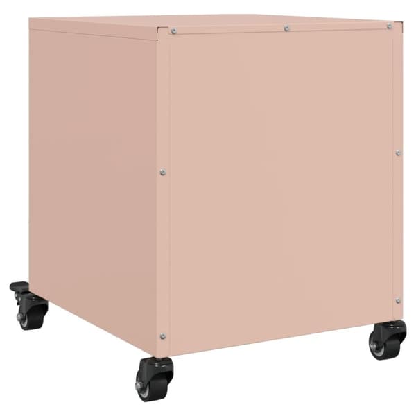 vidaXL Nattbord rosa 36x39x43,5 cm stål