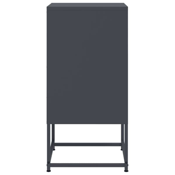 vidaXL Sängbord antracit 36x39x78 cm stål